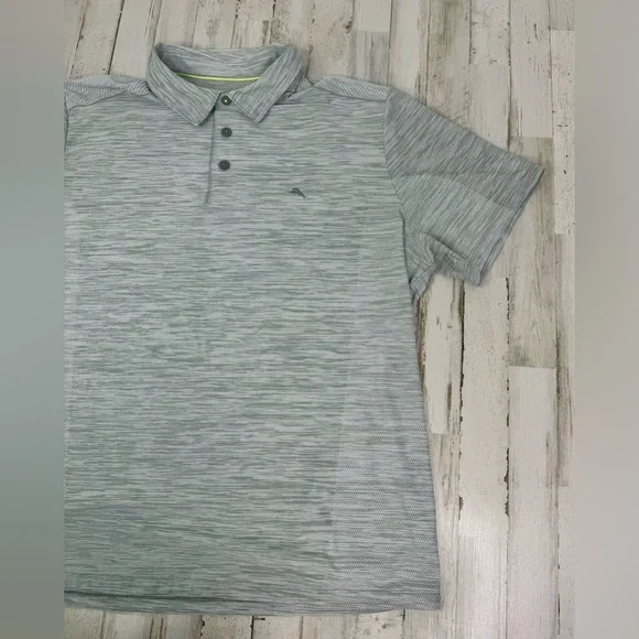 Tommy Bahama IslandZone Polo Shirt Short Sleeve Golf Performance Gray Men XL - Picture 2 of 10